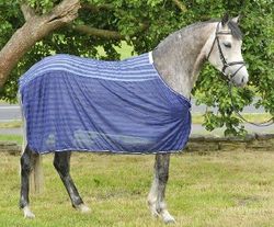 HKM Fliegen-7071 Mouches Bleu foncé/Menthe 155