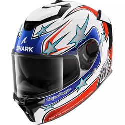 SHARK, Casque Moto Intégral Spartan GT Pro Flagstaff x Troy Lee Designs White Red Blue, XXL
