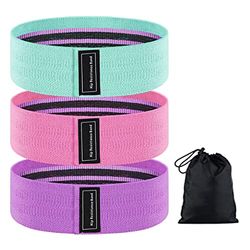 allt grundligt. Motståndsslingband set för knäböj, töjning, styrketräning, höfter och glutes tunga träningspass för män och kvinnor (förpackning med 3, flerfärgad)