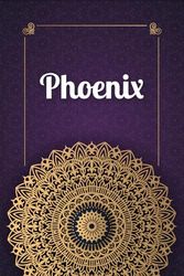 Phoenix: Personalized notebook with name Phoenix | Birthday gift for women, girl, daughter, mom, sister, ... | Cover: mandala | 110 lined pages journal, small size 6x9 inches