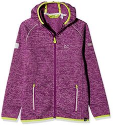 Regatta Bambini Dissolver Full-Zip Stretch con Cappuccio in Pile, Bambino, RKA184, Wine Berry, Taglia 3-4