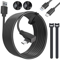 SURFOU Link Câble 5M/16FT Compatible avec Meta/Oculus Quest 2 Accessoires Transfert de Données PC Haute Vitesse, Câble USB 3.0 Type C 5 Gbps pour PC Jeux Steam VR Headset und Gaming PC [2-Pack 5M+1M]