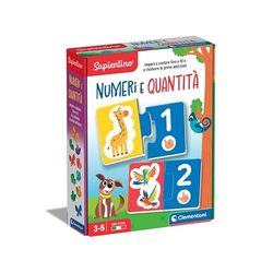 Clementoni Sapientino – cijfers en toevoegingen, educatief spel voor kinderen van 3-5 jaar, puzzel voor het herkennen van cijfers en leren tellen, Made in Italy, Italiaanse taal, 16840