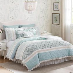 Madison Park Dawn 9 Piece Comfroter Set-Blue-King [Misc