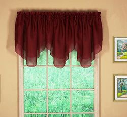 Today's Curtain Emelia Original Cantonnière en Voile, Bordeaux 101,6 x 63,5 cm