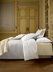 De Witte Lietaer Bumblebee Conjunto percal Luxe capa de edredão fronhas de almofada, algodão, cor branca/prata, 260 x 240 cm