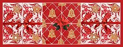 Doge Milano Chemin de cuisine, 100% Made in Italy, Tapis antitache avec impression numérique, Chemin de table antidérapant et lavable, Modèle de Noël - Carter, cm 140x52