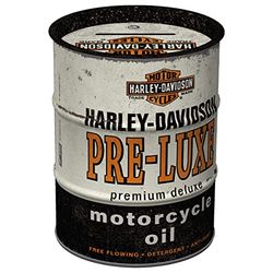 Nostalgic-Art Hucha Retro, Harley-Davidson PRE-Luxe – Idea de Regalo para Amantes as Motos, Frasco metálico de Dinero, Alcancía diseño Vintage, 600 ml