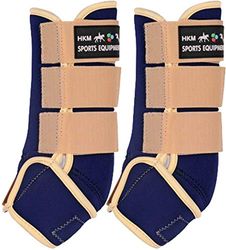 HKM 2749 Softopren Colour Guêtres à Sauter anatomiques S Bleu foncé/Champagne