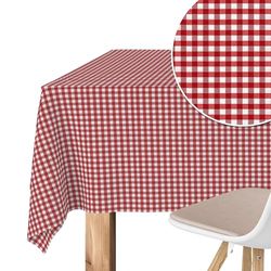 Martina Home Nappe avec Revêtement en Téflon Motif Petits Carreaux Vichy Rouge 180 x 140 cm