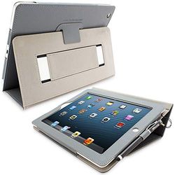 Snugg Apple iPad 3/4 Case Cover with Flip Stand Grey