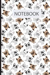 Cute Frenchies: Lined Journal Notebook French Bulldog Gifts for French Bulldog lovers | 6" X 9" | 110 Blank Lined