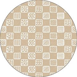 Bonateks, Ronde digitaal bedrukte muismat, antislip onderkant, voor kantoor en thuis, diameter: 22 cm