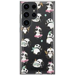 Babaco ERT GROUP mobile phone case for Samsung S23 ULTRA original and officially Licensed pattern Panda 008 optimally adapted to the shape of the mobile phone, partially transparent