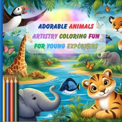 Adorable Animals Artistry: Coloring Fun for Young Explorers: coloring book animals for kids