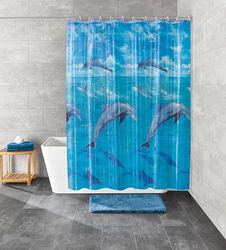 Kleine Wolke 5201148305 Dolphin Rideau de Douche Multicolore 180 x 200 cm