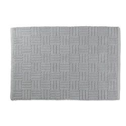 kela Tappetino da bagno Leana, 80 cm x 50 cm, 100% cotone, grigio roccia, antiscivolo, lavabile a 30 °C, adatto per riscaldamento a pavimento, 23521