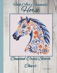 Folk Art Animals - Horse: Counted Cross Stitch Chart