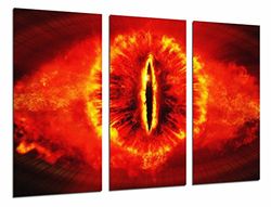 Quadro Su Legno, Signore degli anelli, occhio di fuoco, Sauron, 97 x 62cm, Stampa in qualita fotografica. Ref. 26583