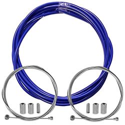 cyclingcolors Guaina freno bicicletta con cavo terminali kit anteriore posteriore compatibile con Shimano Sram città strada vtt performance, Blu
