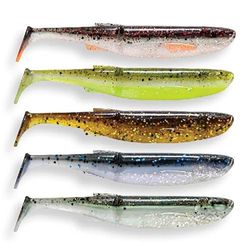 Savage Gear Craft Bleak Clam Mix - leurre Souple en Plastique pour Perche, Sandre, brochet et Truite, appât pour la pêche en eaux Sombres et claires avec Action de Frappe -Clear Water Mix 7 cm