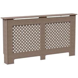 Vida Designs Oxford Radiatorafdekking onvoltooide traditionele ongeverfde MDF-kast, groot (H: 82 / B: 152 / D: 19 cm)