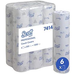Scott Extra Drap d'examen (51W) 7415 - 6 rouleaux de 200 formats, 2 épaisseurs, blancs