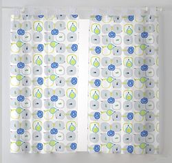 Martina Home cebollas Pack de Rideaux Voilage pour Cuisine, Tissu, Bleu, 29 x 2 x 38 cm, Lot de 2