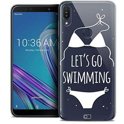 Caseink fodral för ASUS Zenfone Max Pro (M1) ZB601KL (6) fodral [Crystal Gel HD Collection Summer Design Let's Go Swim - mjuk - ultratunn - tryckt i Frankrike]