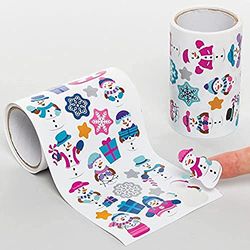 Baker Ross FE944 Sneeuwman stickers - Pak van 800, Kinder stickers, Ideaal voor Kinder Knutselprojecten, Geweldig voor Kaarten maken en het versieren van een plakboek