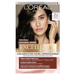 L’ORÉAL PARIS - Coloration Cheveux Cheveux Permanente - Sans Ammoniaque - Couvre 100% des Cheveux Blancs - Excellence Crème Universal Nudes - Nuance : Brun Universel (2)
