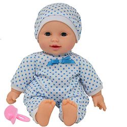 The New York Doll Collection 11 inches / 28 cm Zacht Lichaam Jongen Baby Pop in Geschenk Doos Pop Fopspeen Inbegrepen - Speelgoed Poppen Voor Jongens en Peuters