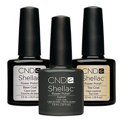 CND Original Shellac Asphalt Plus Base Coat Plus Top Coat 7.3 ml 1er Set 1 x 22 ml