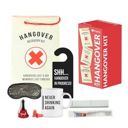Fisura - Katerset, cadeauset voor bruiloft, verjaardag en feest, uniseks survivalset, grappig cadeau voor vrienden, 8 producten (Engels)