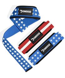 DMoose Fitness Gewichtheffen riemen voor mannen en vrouwen, premium neopreen gewatteerde tillen polsbandjes met maximale gripsterkte voor gewichtheffen, deadlifting, powerlifting en Barbell stabiliteit
