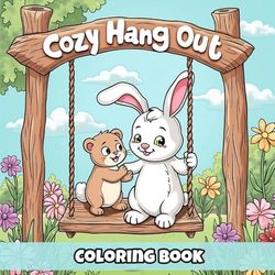 Cozy Hang Out Coloring Book: Relax, Unwind and Get Creative with Cozy Nature Scenes and Adorable Animals | A Fun and Calming Coloring Book for Stress Relief, Mindfulness and Relaxation