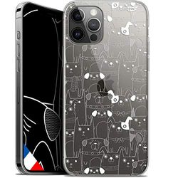 Caseink Beschermhoes voor Apple iPhone 12/12 Pro (6,1 inch), Gel, HD, bedrukt in Frankrijk, voor iPhone 12/12 Pro beschermhoes, zacht, schokbestendig, hond, wit