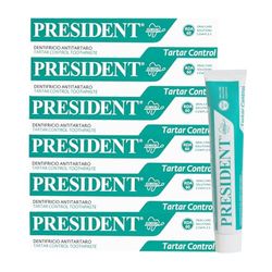 President KIT 6 DENTIFRICIO ANTI TARTARO. Contrasta la formazione di placca e carie. Alito fresco. RDA 60. 6x75ml