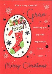 Piccadilly Greetings Traditional Christmas Card Gran - 7 x 5 inches