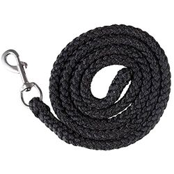 PFIFF Longe avec Mousqueton en Tricot uni Noir 200 cm 102963