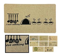 LucaHome Home Dywan Werona Podstawa Przeciwpoślizgowa, Premium Plum, Łatwe Czyszczenie, Wyściełany Dywan, Wnętrze Pluszowy Korytarz, Kuchnia, Sypialnia, Kuchnia, 40x70 cm)