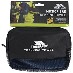 Trespass Soaked, Navy Blue, Antibacterial Microfibre Sports Towel with Mesh Bag, 45 x 90 cm, Blue