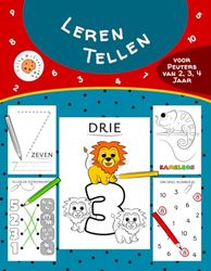 Leren Tellen voor Peuters van 2, 3, 4 Jaar: Voorschoolse Wiskunde Activiteitenboeken voor Kinderen van 2-4 jaar, Getallen van 1 tot 10, Werkboek voor de Kleuterschool