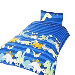 Dinosaurs Blue Duvet Cover Set, Single