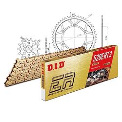 Kettingset DID staal 520ERT2 / 114 clipslot voor Kawasaki KX 250 cc bj. 1990-1991