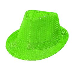 Widmann 01247 Fedora hatt, unisex – vuxna, neongrön, en storlek