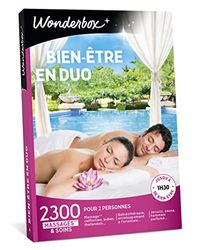 Wonderbox - Coffret cadeau - BIEN-ETRE EN DUO – 2300 massages, sauna, shiatsu, spa, hammam