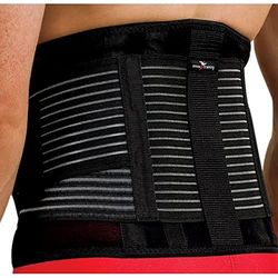 Precision Training Neoprene Back Brace with Stays - Black/Red, Small/Medium