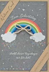 Kaart Verjaardag Nature Card Handmade - Rainbow 11,6 x 16,6 cm