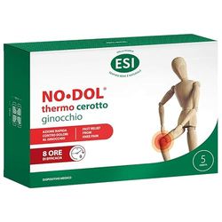 ESI - No-Dol Thermo Cerotto Ginocchio, Fonte di Calore di Origine Naturale, Allevia i Fastidi Reumatici e Muscolari, Riscaldano Fino a 8 Ore, Senza Coloranti e Parabeni, 5 Pezzi